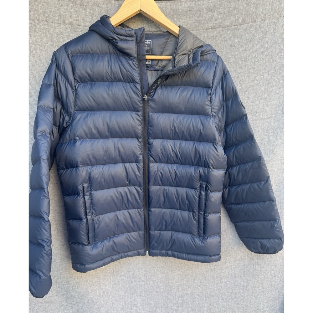 Abercrombie & Fitch Womens XS  Wind/Water Resistant Down Puffer Jacket Coat Navy